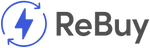 ReBuy logo with a blue lightning bolt icon