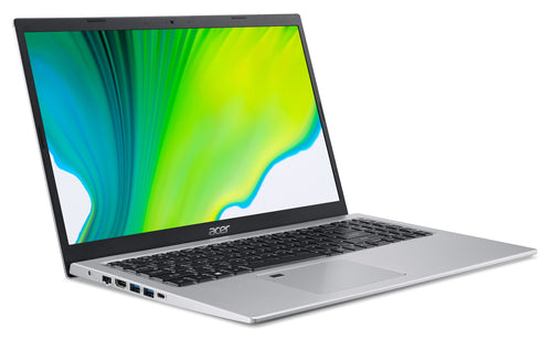 Acer laptop with a colorful display on a white background