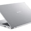 Silver Acer laptop on a white background