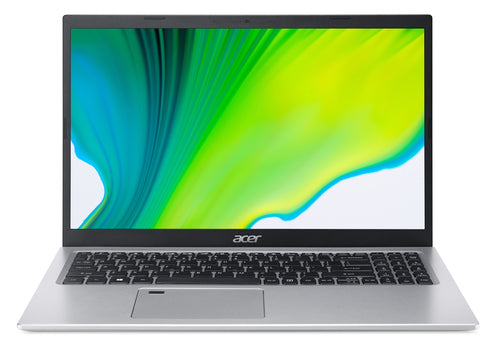 Acer laptop with a colorful display on a white background