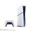 White gaming console and controller on a white background