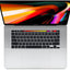 Laptop with a colorful display on a white background