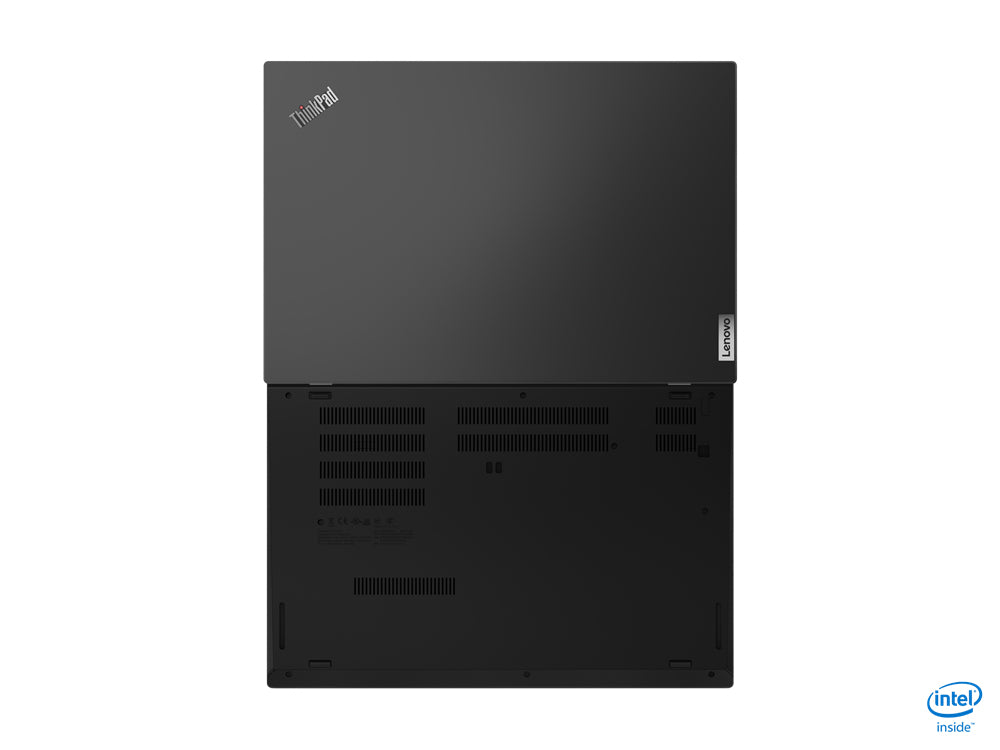 Back view of a Lenovo ThinkPad laptop on a white background