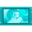 Turquoise Nintendo Switch Lite console on a white background